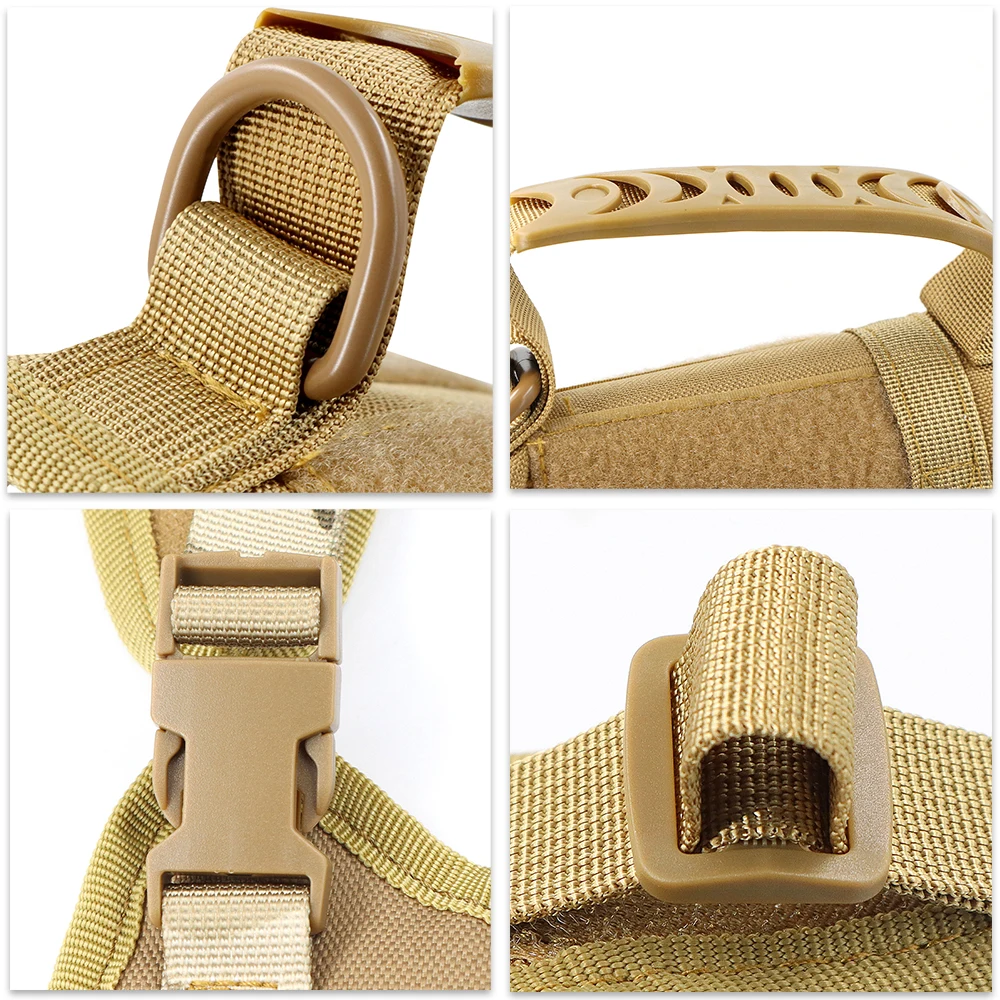 Tactical Cat Harness Leash with 9 Patches Small Dog Puppy Vest Straps with Handle Harnesses Training Adjustable Pet Accessories - Image 3